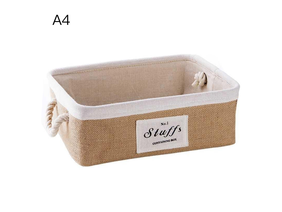 Cesta De Almacenamiento De Yute Para Mesa De Centro, Juguetes, Aperitivos, Material Escolar Organización Portátil.