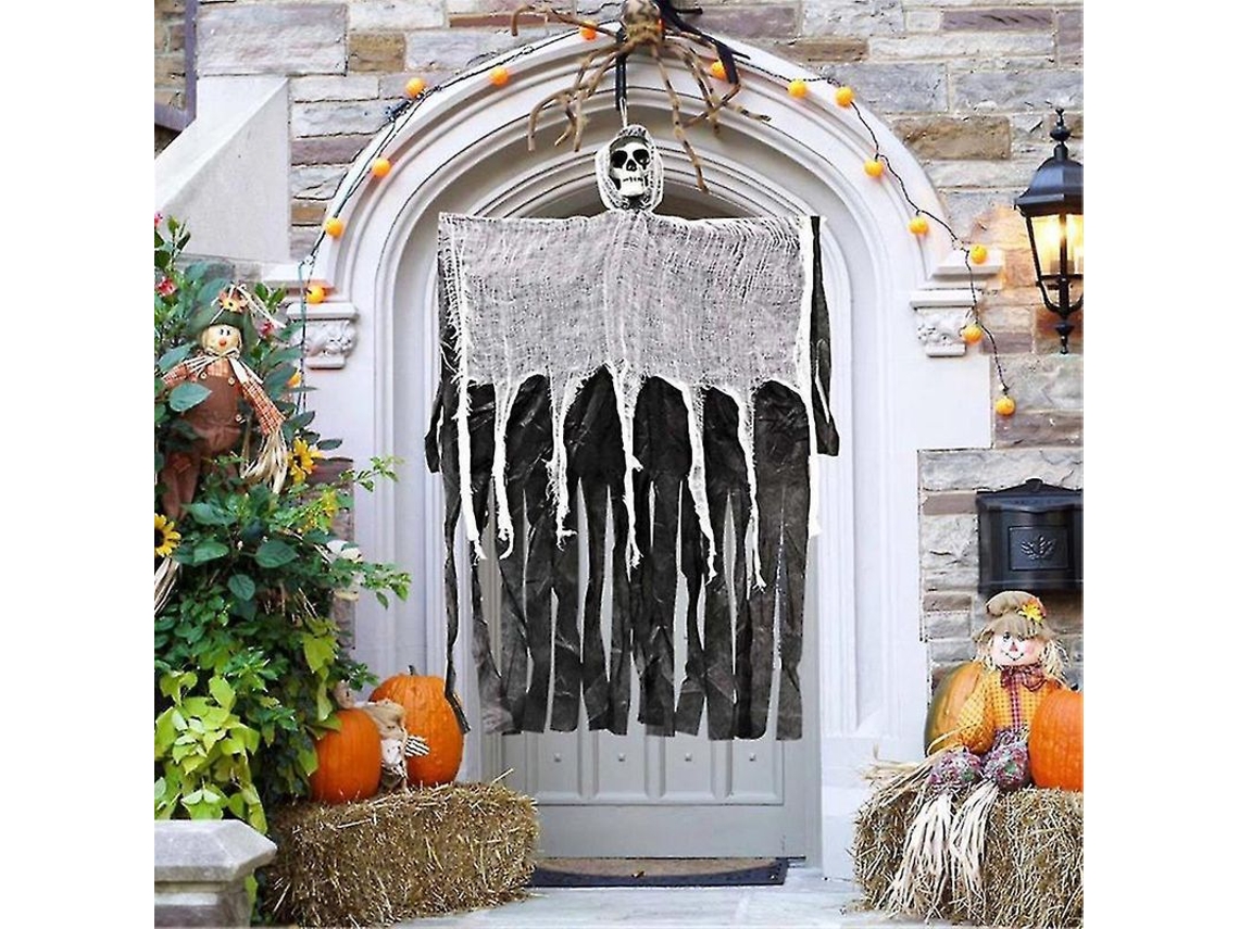 Decoración De Calavera Embrujada Para Halloween, Artículos De Terror, Adorno Para Fiestas, Decoración Colgante Para El Hogar, Bar, Puerta.