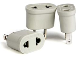 3 adaptadores de enchufe europeos a americanos, 250V, 10A, 800W, plástico ecológico, color blanco.
