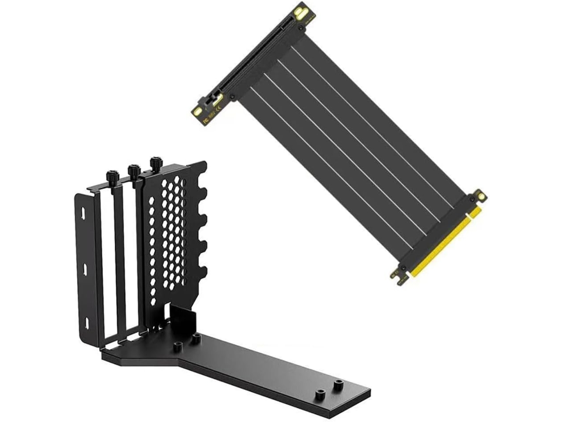 Soporte Industrial Para Tarjetas Pcie X16 Para Expansión Vertical Pcie4.0, Fabricado En Aleación De Aluminio.