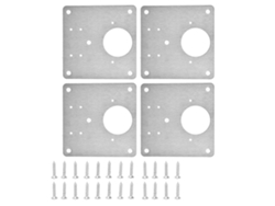 4 juegos de placas de acero inoxidable para reparación de puertas de armarios