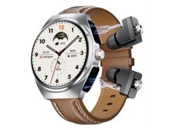 Reloj inteligente para hombre con auriculares inalámbricos, llamadas Bluetooth, cuerpo de acero ultrafino de 1,5 pulgadas, rastreador de efectos de sonido 9D Yizhood
