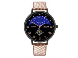 Reloj De Pulsera De Cuero, Estilo Casual De Negocios, Analógico, Cuarzo, Par, Color Café