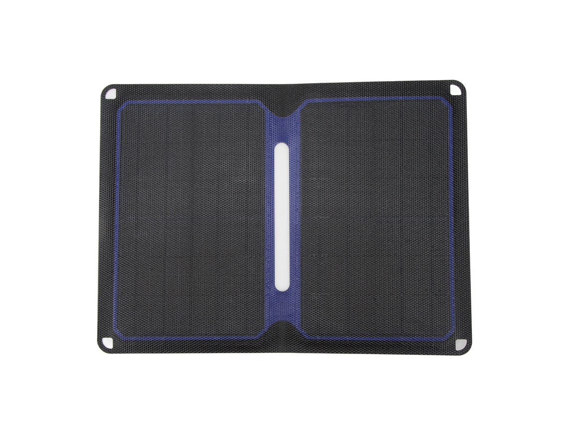 Cargador Portátil Plegable De Panel Solar Monocristalino De 14 W, Resistente Al Agua Para Uso En Exteriores.