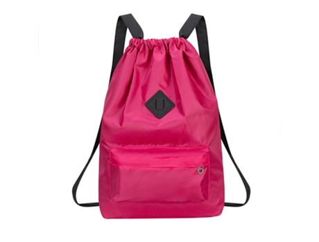 Mochila con cordón Bolsa deportiva para gimnasio con compartimento para zapatos, Mochila con cordón resistente al agua (rojo)