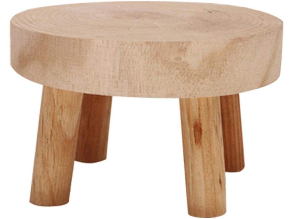 Mini taburete de madera para plantas, maceta para cactus y suculentas, decoración rústica para jardín interior y exterior.