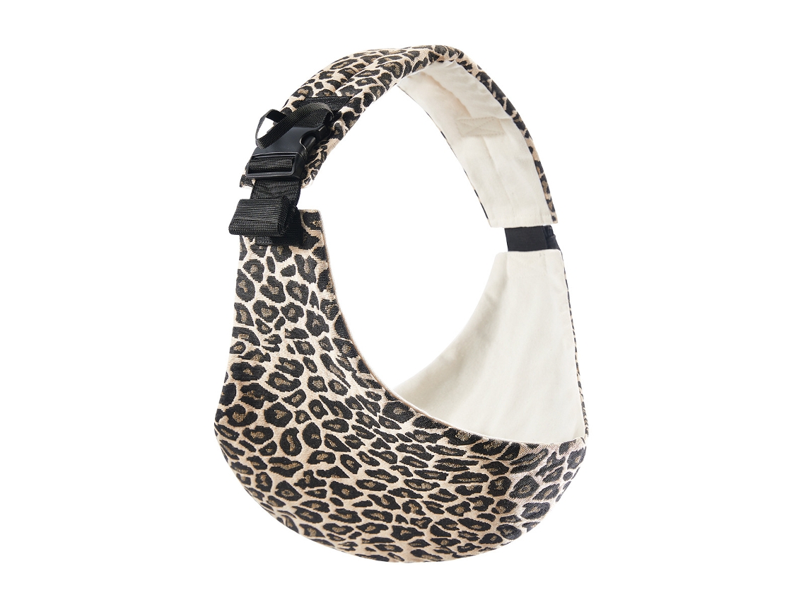 Portabebés sencillo y portátil para exteriores con puerta frontal (estampado de leopardo) Czhhmart