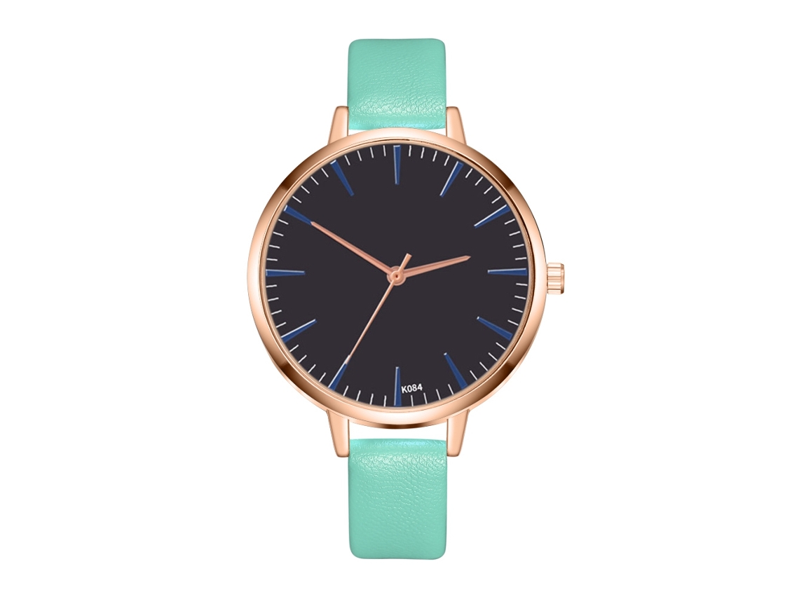 Reloj De Cuarzo De Piel Para Mujer Zhoulifa Fashion Con Estilo Sencillo (verde Menta)
