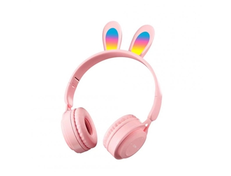 Auriculares Bluetooth Wireless Y08R Cute Bunny Ears Design Touch Control Music Regalos para niñas Pink