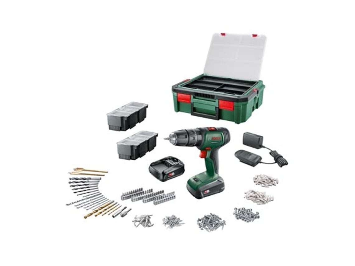 Taladro universal BOSCH 18 (2X 1,5 Ah) + Systembo