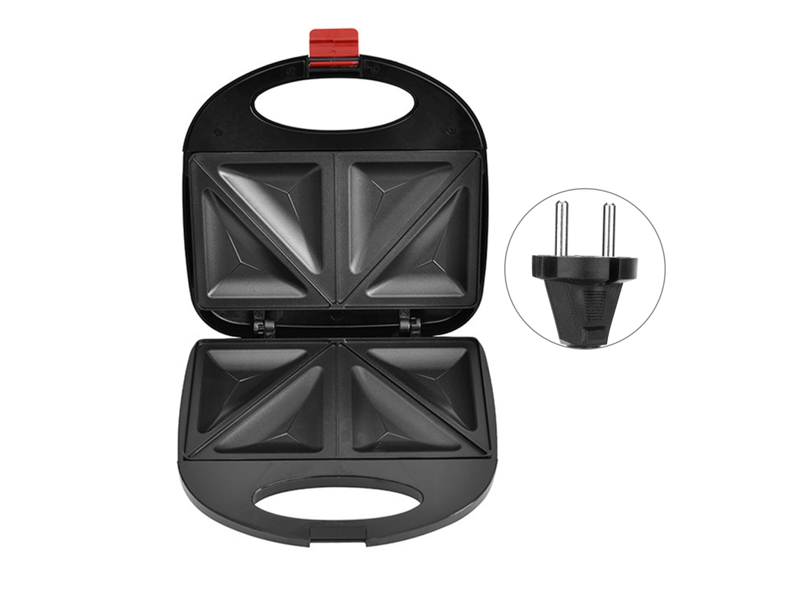 Sandwichera Grande De 900 W Con Placa De Aluminio, Parrilla Eléctrica Y Prensa Para Paninis.