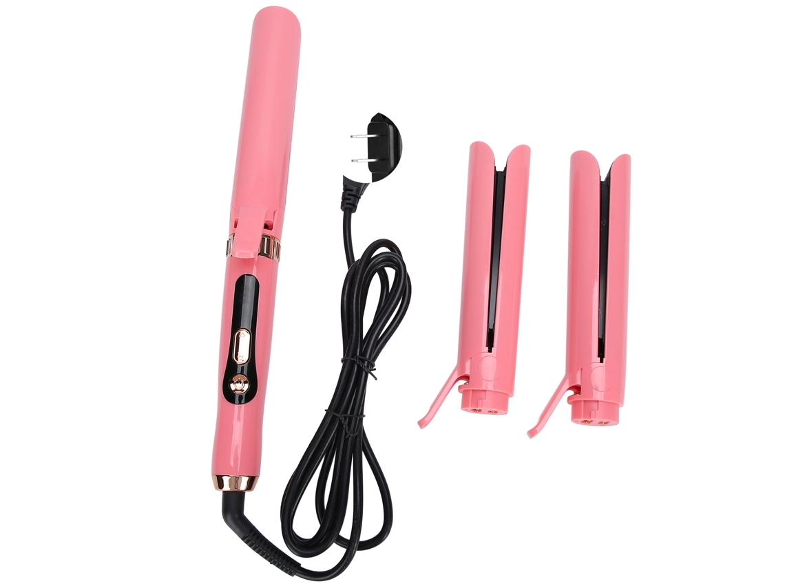 Plancha De Pelo 3 En 1 Eléctrica Con 3 Cabezales Desmontables Plancha Rectificadora Us Plug 110v