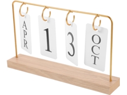 Besportble Calendario De Madera Alipis Con Indicador Fecha Y Mes Escritorio Mesa Elegante Funcional