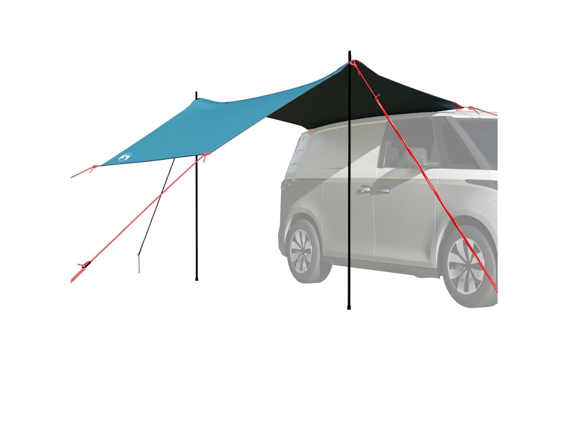 Tienda de campaña azul impermeable para coche