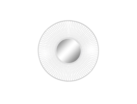 Espejo de pared HOME ESPRIT Blanco Metal Espejo Urbano 90 x 2 x 90 cm