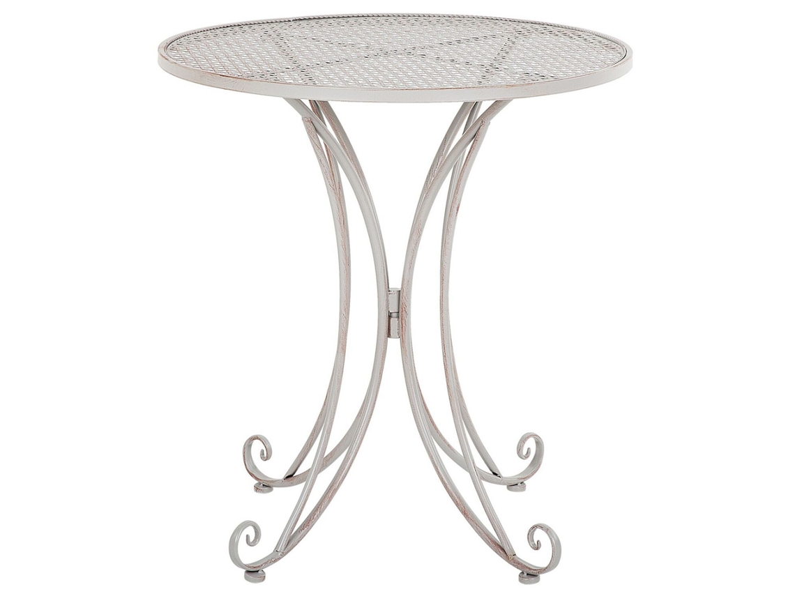 Mesa de jardín BELIANI Cilento de Hierro Gris 71x71x75
