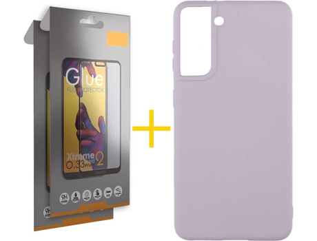 Kit Funda + 2 Protectores de Pantalla Samsung Galaxy S21 + Plus SKYHE Full (Morado)