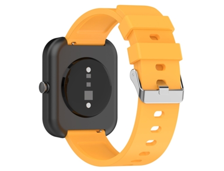 Correa de Silicona ajustable con hebilla plateada para OnePlus Nord Watch - amarillo