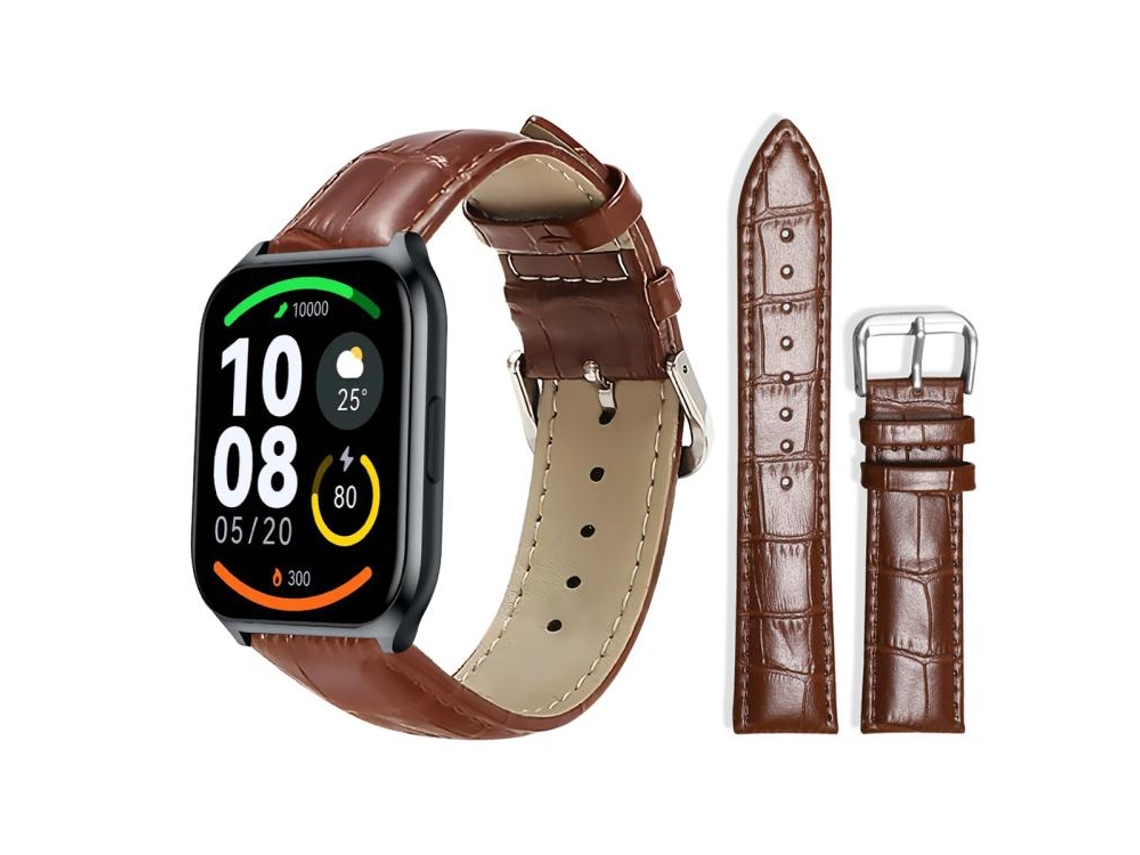 Pulsera para Xiaomi Haylou LS09B / LS05S / LS10 - Piel - Hebilla - Textura de bambú