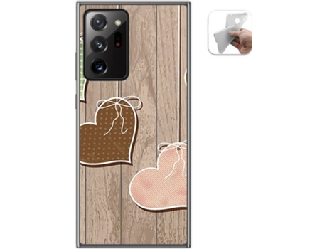 Carcasa Samsung Galaxy Note 20 Ultra TUMUNDOSMARTPHONE Corazones Madera Multicolor