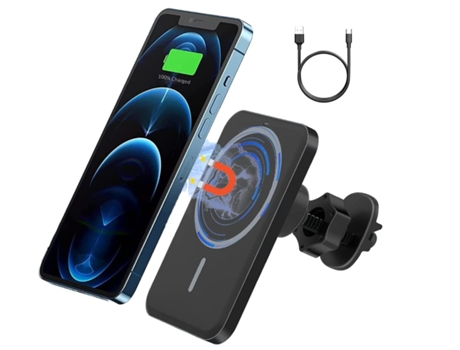 Cargador Carro Sem Carregamento para iPhone 12 YIZHOOD Negro