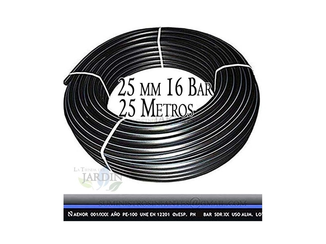 Tuberia Polietileno Alimentaria 25 Mm 16 Bar 25M Pe100 Alta Densidad Aenor SUINGA