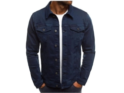 2026-chaqueta Vaquera Corta Slim Fit Para Hombre Zuv Diseño Fashion Talla Precisa Envío Rápido Xl Azul Marino