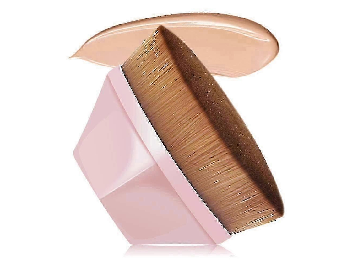 Brocha para base de maquillaje con estuche. Brocha negra para base de maquillaje. Rosewell