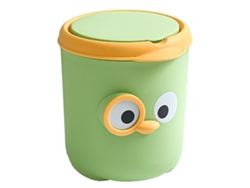 Bote De Basura De Escritorio Con Tapa, Diseño De Dibujos Animados Lindo, Mini Bote De Basura Portátil Para El Dormitorio Del Hogar, Mesita De Noche