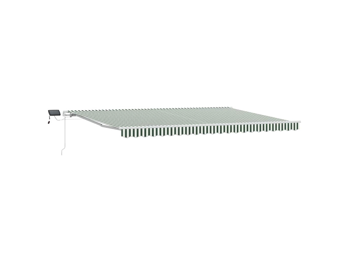 Maison Exclusive - Toldo Retráctil Manual Verde Y 500 X 350 Cm Tela Y Acero