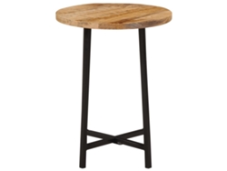 Mesa de café  Mesa auxiliar de 35 x 35 x 45 cm, madera maciza de mango y hierro Wsd358062 Lovely Home