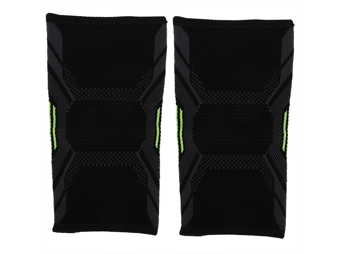 2pcs Rodillera De Deporte Al Aire Libre De Nylon Tejido Con Cinturón De Presión Cúbica Y Protección Transpirable