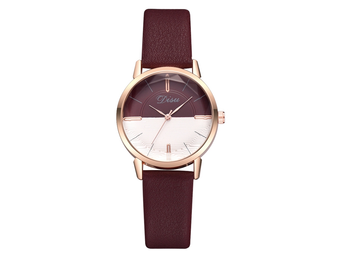 Reloj De Pulsera Informal De Piel Sintética Para Mujer Con Movimiento De Cuarzo, Color Rosa.
