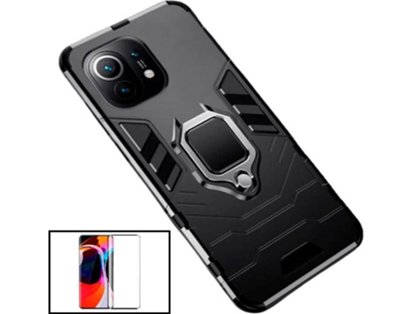 Kit Carcasa y Protector Xiaomi Mi 11 PHONECARE Military Defender Negro