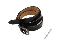 Cinturón Ajustable Informal De Piel Sintética Con Hebilla De Aleación Para Pantalones Y Vestidos, Negro, 115 Cm