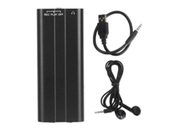 Minigrabadora De Voz Hd Activada Por Voz Con Cancelación De Ruido, Batería De Larga Duración Y Reproductor Mp3 De 8 Gb.