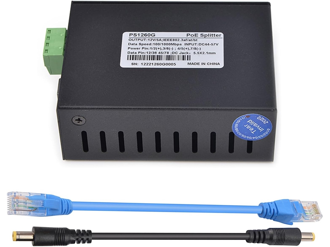 Divisor Ethernet De 12 V Y 5 A, Carcasa Metálica, Rj45 10/100/1000