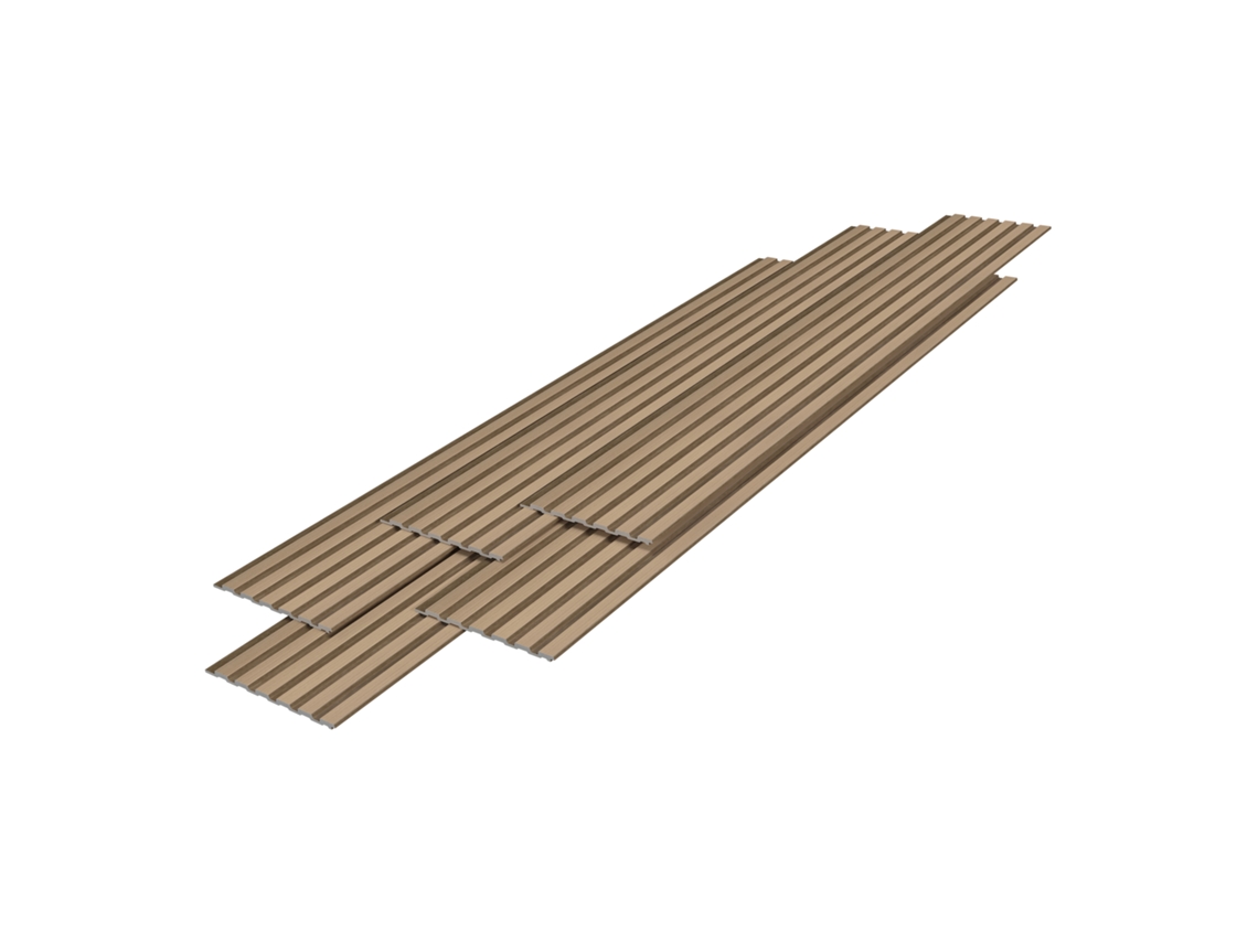 Set de 20x paneles de pared 3D Borger 195x30 cm - Efecto Roble Claro NEU.HOLZ