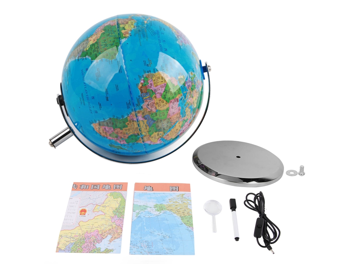 Globo De Luz Led De 20 Cm, Material Educativo Decorativo, Juguete Educativo, Base De Metal.