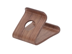 Suporte De Telefone De Madeira À Prova D'água Com Design Ergonômico E Base Anti-derrapante Em Tpu Cor Nogueira