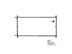 Conjunto de marco y estructura metálica ajustable para portones Tekmaquinas