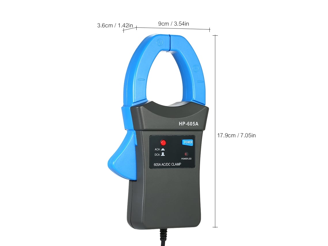 Adaptador De Pinza Para Medir Corriente Ca/cc De 0 A 600 A Hp-605a Con Multímetro Digital