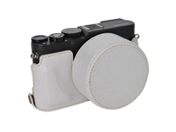 Funda protectora de piel sintética compatible con la cámara Leica D Lux 8 con tapa de lente Facpoet