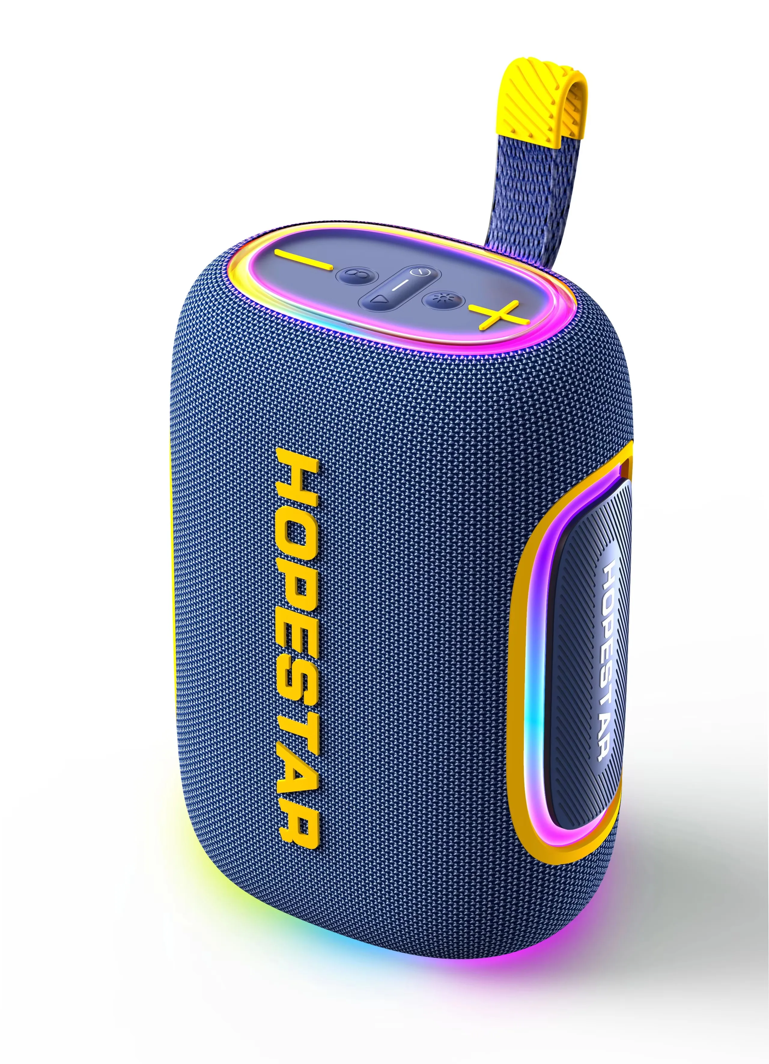 Altavoz Bluetooth (azul), Resistente Al Agua Ipx6, Luz Led, Bluetooth De 65 W, Compatible Con Tf/tws/aux.