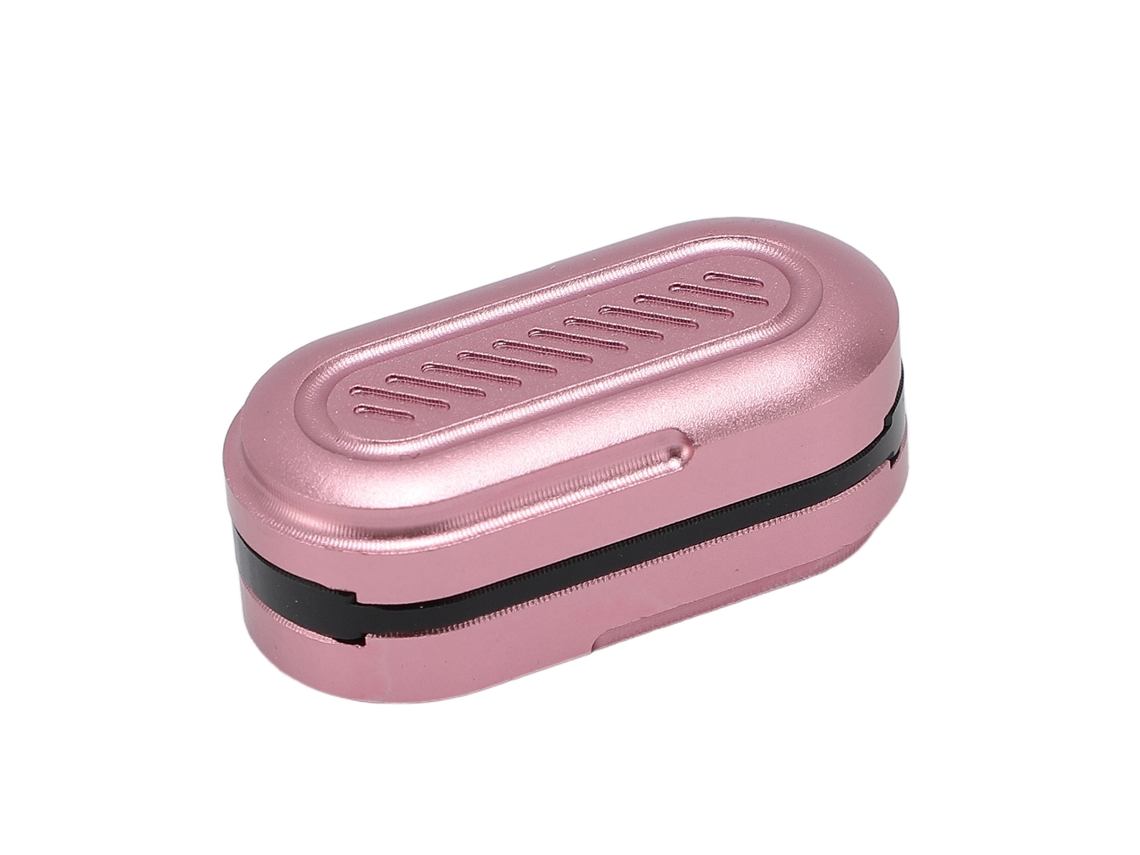 Mini Juguete De Dedo Portátil Con Cápsula Táctil De Metal De 3 Capas, Color Rosa.