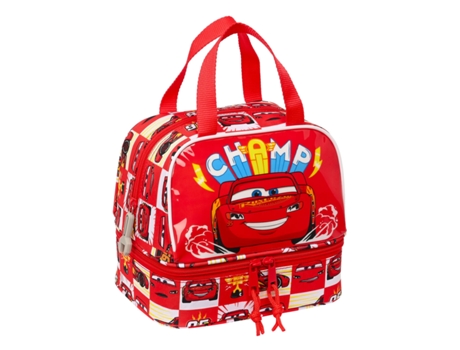 Portameriendas Cars Let's race Rojo Blanco 20 x 20 x 15 cm