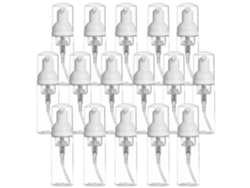 Paquete de 18 botellas rellenables de espuma de 2 oz con bomba. Aptas para viajes, a prueba de fugas, duraderas y perfectas para Rosewell.
