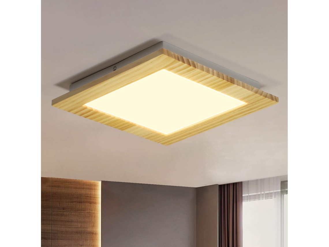 Zmh Lámpara De Techo Led 3000k 30 Cm Diseño Cuadrado Pasillo Cocina Escalera Balcón
