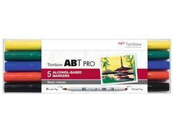 Marcador TOMBOW ABT PRO Colores Básicas (5 unid.)