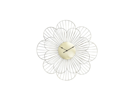 Reloj de Pared DKD HOME DECOR Flor Dorado Metal (57 x 4 x 57 cm)